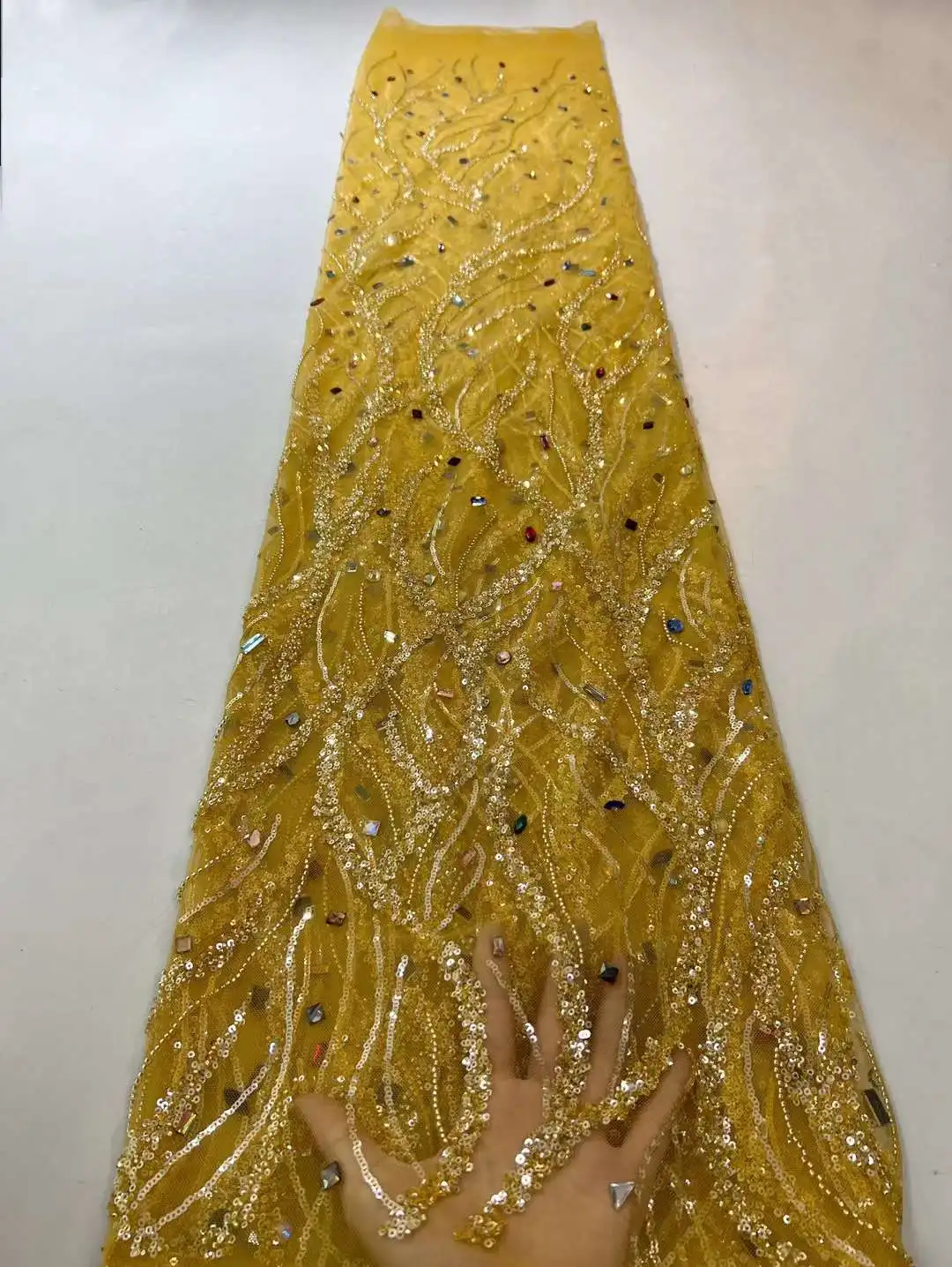 New Arrivals 2023 Beads With Rhinestone Embrodiery French Tulle Net African Lace Fabric For Evening Dresses Weddings Party 5YS
New Arrivals 2023 Beads With Rhinestone Embrodiery French Tulle Net African Lace Fabric For Evening Dresses Weddings Party 5YS