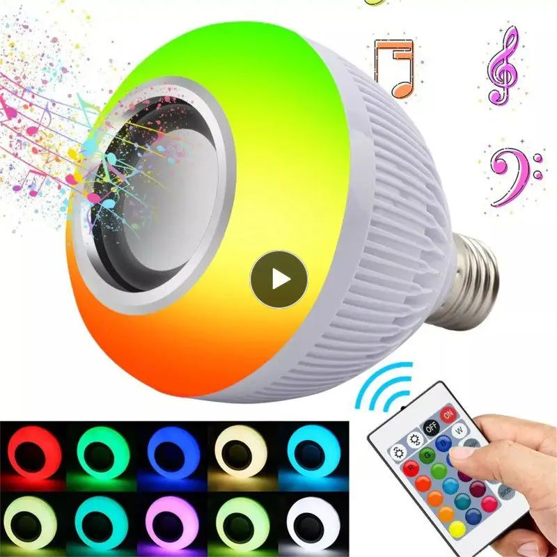 12w Smart Light Bulb Ac100v-265v Infrared Remote Led Rgb Sound Box Musical Lights Dimmable Intelligent Music Bulb Lamp E27 2023
12w Smart Light Bulb Ac100v-265v Infrared Remote Led Rgb Sound Box Musical Lights Dimmable Intelligent Music Bulb Lamp E27 2023