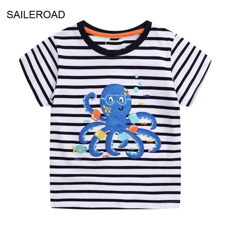 Новинка 2022, летняя футболка SAILEROAD, хлопковые футболки с коротким рукавом и рисунком осьминога, детская одежда для мальчиков
Новинка 2022, летняя футболка SAILEROAD, хлопковые футболки с коротким рукавом и рисунком осьминога, детская одежда для мальчиков