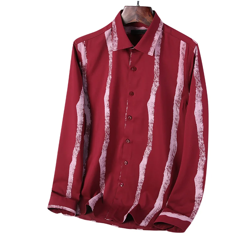 2022 New Mens Shirts Fashion Smart Casual Long Sleeve Man Shirt Print Turn-Down Collar Slim Fit Business Oversized Men Clothing
2022 New Mens Shirts Fashion Smart Casual Long Sleeve Man Shirt Print Turn-Down Collar Slim Fit Business Oversized Men Clothing