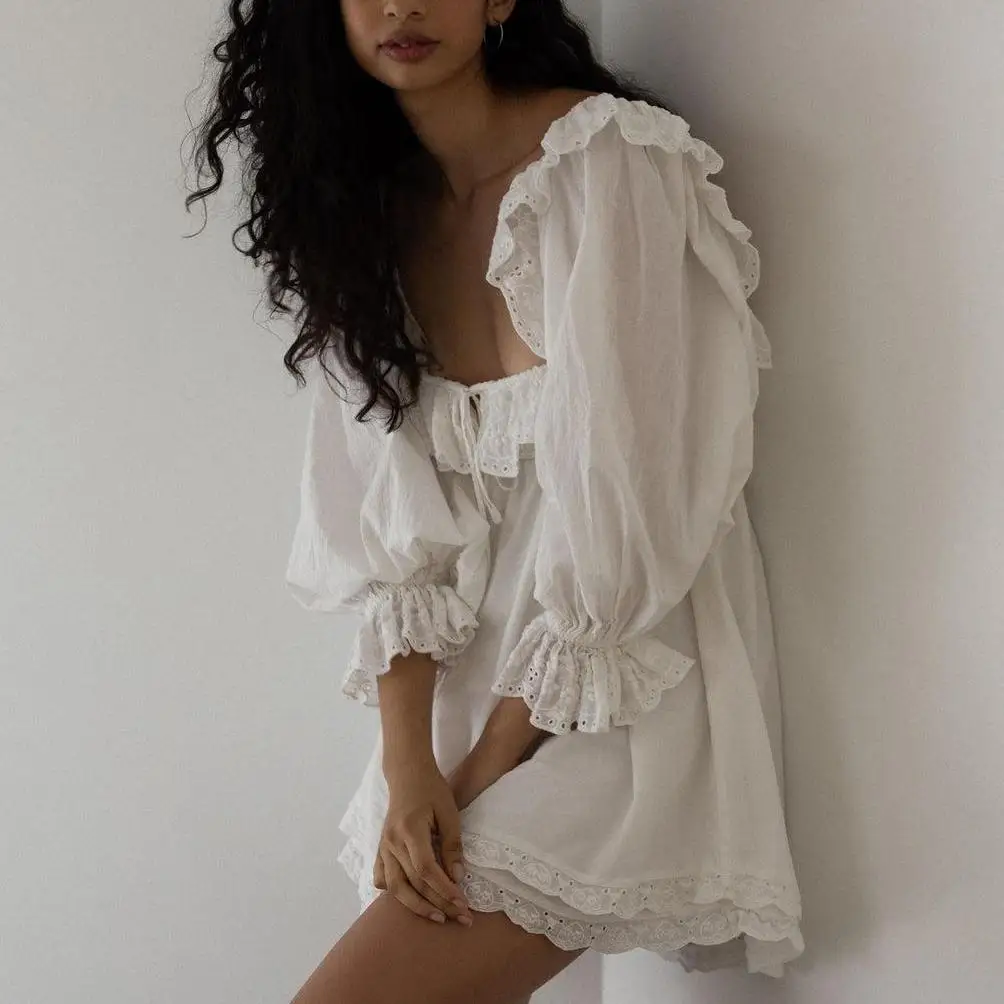 Summer dress women 2022 fashion white lace dresses for women party elegant long sleeve mini dress vintage square neck
Summer dress women 2022 fashion white lace dresses for women party elegant long sleeve mini dress vintage square neck