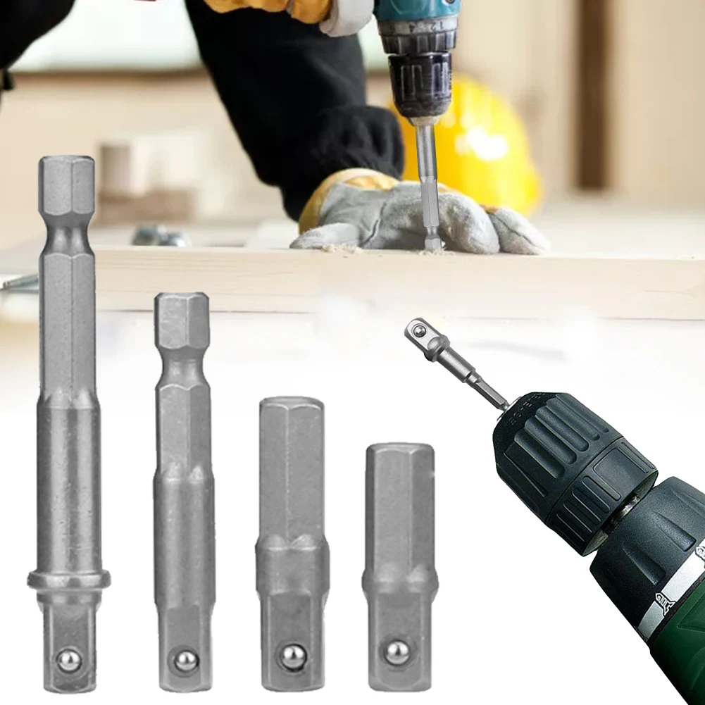 4pcs Drill Socket Adapter For Impact Driver W/ Hex Shank To Square Socket Drill Bits Bar Extension 1/4" Bit Set Hand Tools
4pcs Drill Socket Adapter For Impact Driver W/ Hex Shank To Square Socket Drill Bits Bar Extension 1/4" Bit Set Hand Tools