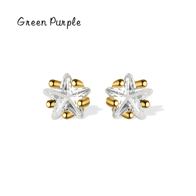 Green Purple Stars CZ Stud Earrings 925 Sterling Silver Minimalist Cubic Zirconia Earrings Hypoallergenic Party Jewelry CE1690
Green Purple Stars CZ Stud Earrings 925 Sterling Silver Minimalist Cubic Zirconia Earrings Hypoallergenic Party Jewelry CE1690