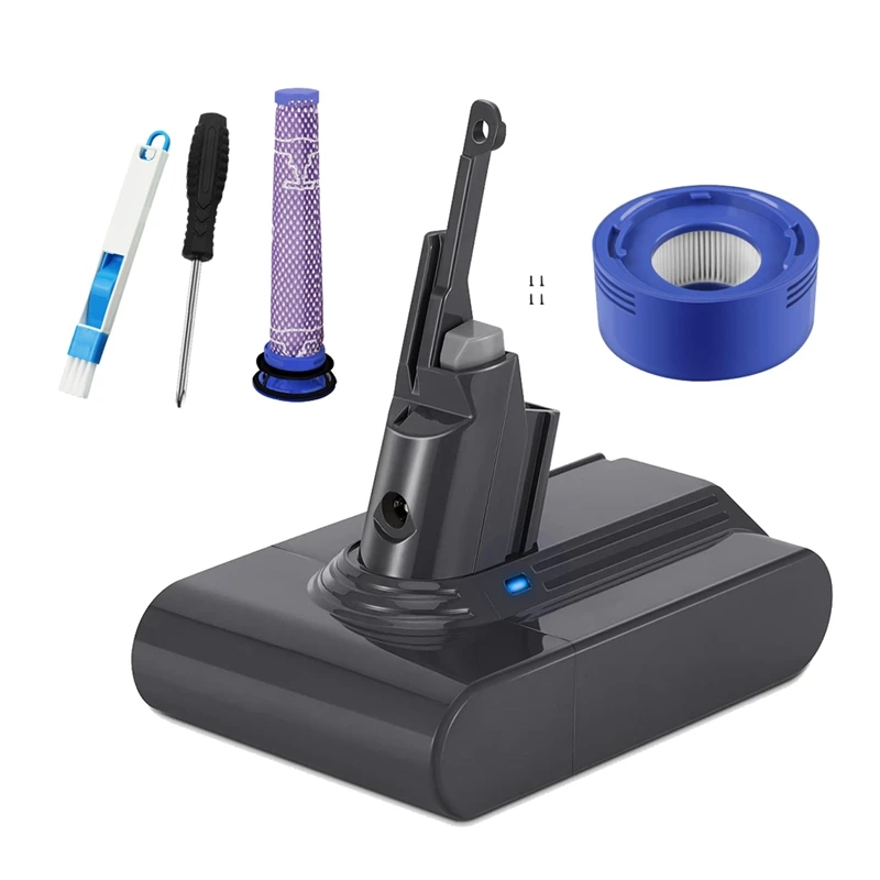 Replace V7 Battery Adapter+Pre-Filter Full Kit 21.6V For Dyson V7 Animal/Extra/Absolute/Trigger Vacuum Cleaners
Replace V7 Battery Adapter+Pre-Filter Full Kit 21.6V For Dyson V7 Animal/Extra/Absolute/Trigger Vacuum Cleaners