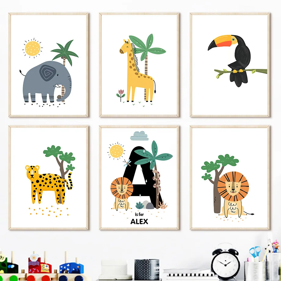 Jungle Lion Elephant Giraffe Toucan Nursery Wall Art Canvas Painting Nordic Posters And Prints Wall Pictures For Kids Room Decor 
Jungle Lion Elephant Giraffe Toucan Nursery Wall Art Canvas Painting Nordic Posters And Prints Wall Pictures For Kids Room Decor