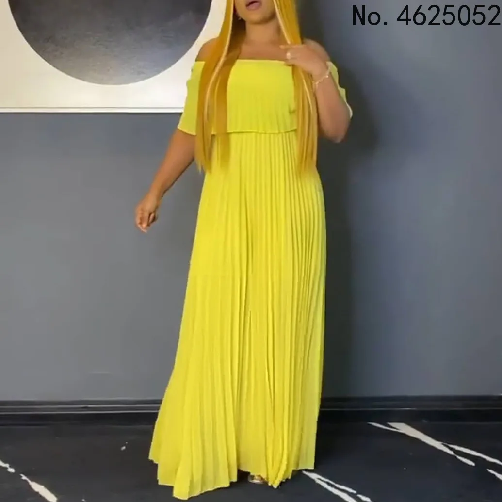 Summer African Dresses for Women 2022 New African Women V-neck Short Sleeve Solid Color Dress African Clothes Women
Summer African Dresses for Women 2022 New African Women V-neck Short Sleeve Solid Color Dress African Clothes Women