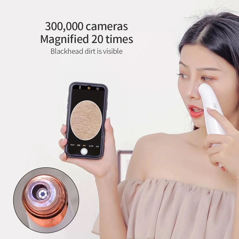 Blackhead Remover Pore Vacuum, Wifi Visible Facial Pore Cleaner Pimple Sucker With HD Camera Acne Comedone Extractor
Blackhead Remover Pore Vacuum, Wifi Visible Facial Pore Cleaner Pimple Sucker With HD Camera Acne Comedone Extractor