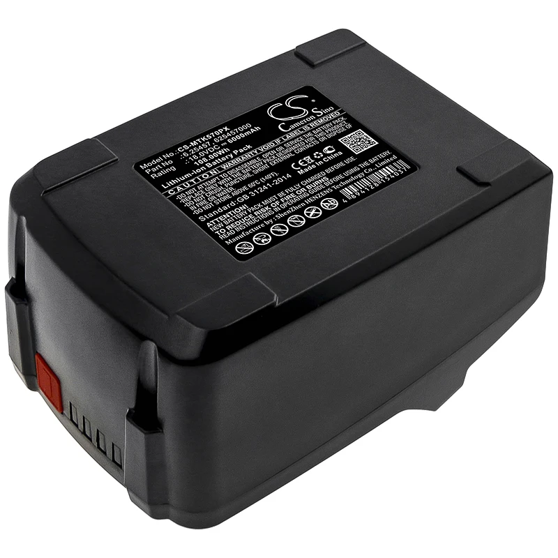 

Generic 6000mA Battery for Metabo SB 18 LTX BL Q I,SB 18 LTX Impuls,SB 18 LTX Quick,SB 18 LTX Quick 602200500