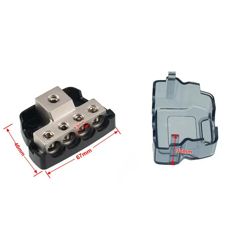Car Audio Power Fuse Holder Distribution Block Junction Box Series 1/0 Gauge In To 4 Gauge Out Electric Wire Connector
Car Audio Power Fuse Holder Distribution Block Junction Box Series 1/0 Gauge In To 4 Gauge Out Electric Wire Connector