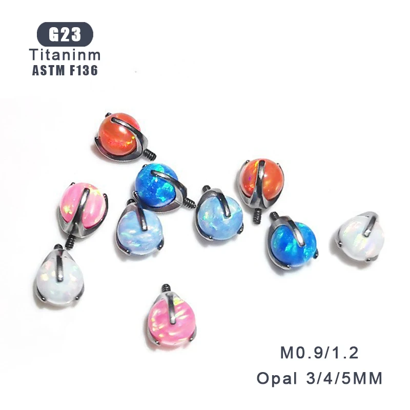 ASTM F136 Titanium Opal 3/4/5mm Lip Tongue Ear Stud Perforated Jewelry Accessories Implant Grade G23 Piercing Jewelry
ASTM F136 Titanium Opal 3/4/5mm Lip Tongue Ear Stud Perforated Jewelry Accessories Implant Grade G23 Piercing Jewelry