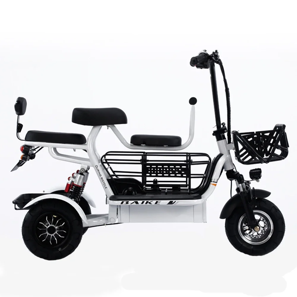 

400W Electro Tricycle 8A/10A/12A/15A/18A Lithium Battery Multiple Shock Absorption High Speed Motor Explosion-Proof Tire