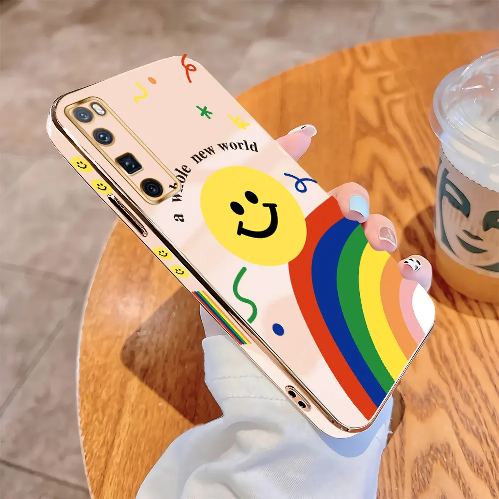For Huawei Nova 7 Pro 7 SE 7i 8i 6SE Luxury Original Square Case Smile Plating Soft TPU Cover Shockproof Cases
For Huawei Nova 7 Pro 7 SE 7i 8i 6SE Luxury Original Square Case Smile Plating Soft TPU Cover Shockproof Cases