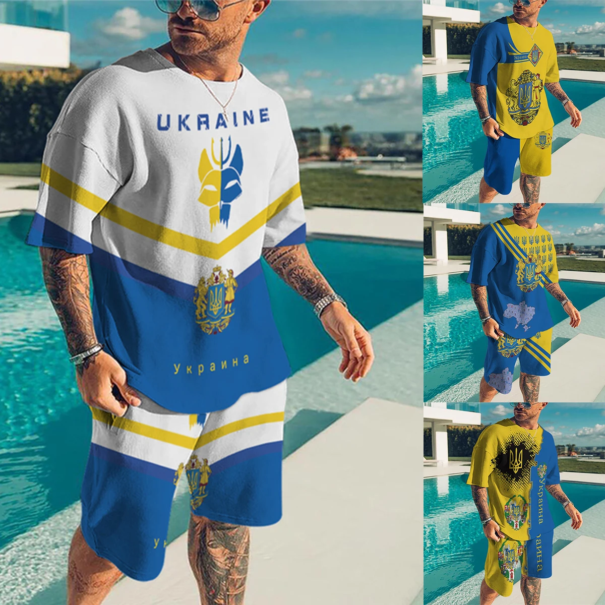 Новинка 2022, Винтажный Мужской спортивный костюм с принтом украинского флага, Повседневная футболка с круглым вырезом и шорты в уличном стил...
Новинка 2022, Винтажный Мужской спортивный костюм с принтом украинского флага, Повседневная футболка с круглым вырезом и шорты в уличном стил...