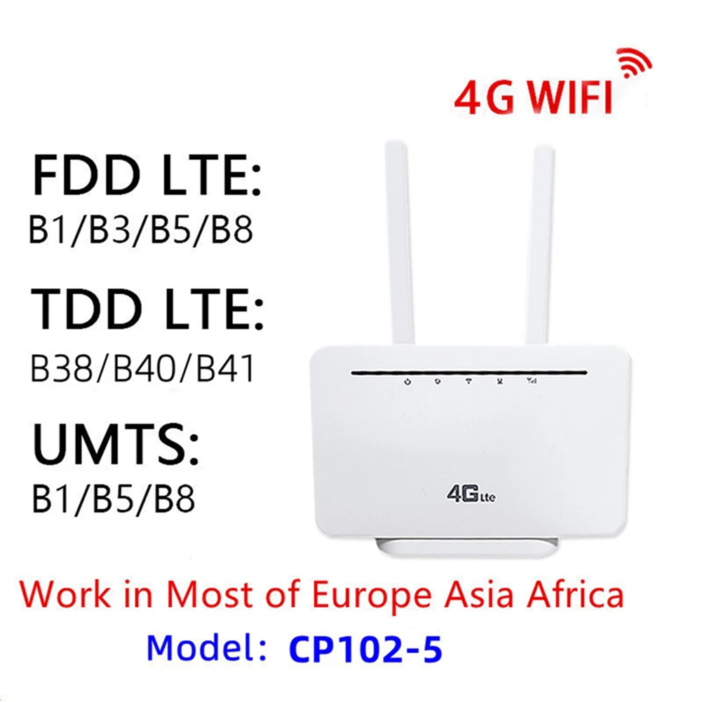 Wi-Fi-роутер CP102, 4G, 1 WAN + 3 LAN-интерфейс со слотом для Sim-карты, поддерживает до 32 пользователей (вилка стандарта ЕС)
Wi-Fi-роутер CP102, 4G, 1 WAN + 3 LAN-интерфейс со слотом для Sim-карты, поддерживает до 32 пользователей (вилка стандарта ЕС)