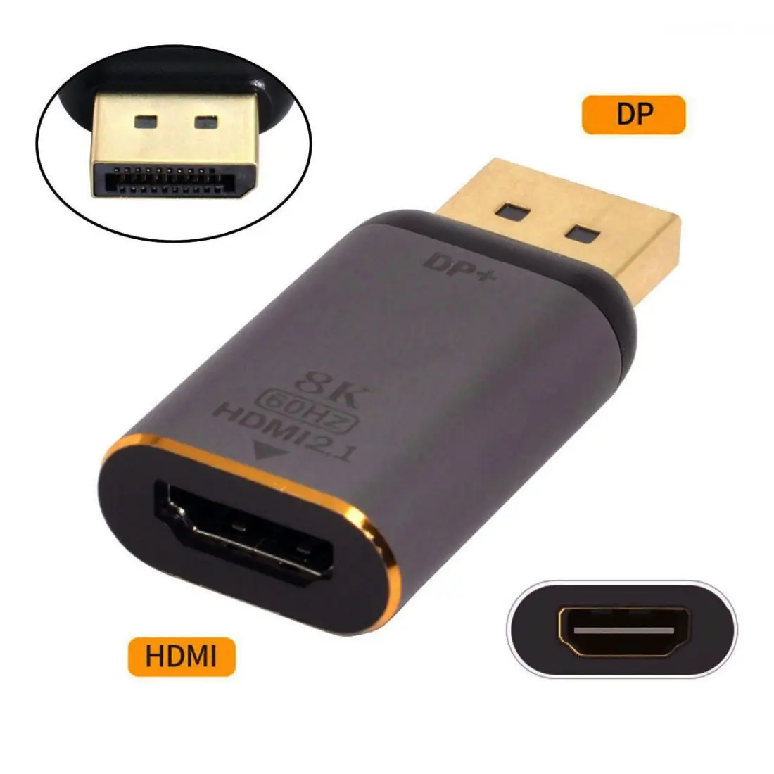 

Xiwai ChenYang CY DP DisplayPort 1.4 Source Male to HDTV 2.0 Display 8K 60hz UHD 4K Female Monitor Connector Adapter