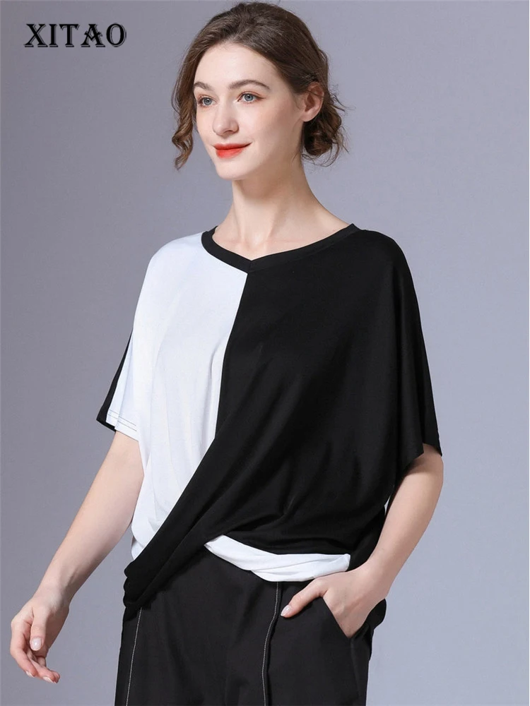 XITAO Hit Color T Shirt Fashion Pleated Goddess Fan Casual Style Minority 2022 Summer Elegant Patchwork Loose Tee WMD6077
XITAO Hit Color T Shirt Fashion Pleated Goddess Fan Casual Style Minority 2022 Summer Elegant Patchwork Loose Tee WMD6077