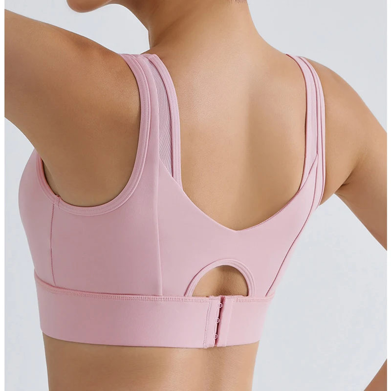 Спортивный бюстгальтер HAMYNANA для тренировок в тренажерном зале, лифтинг, ударопрочные спортивные бюстгальтеры для женщин с регулируемой пряжкой и фиксированной чашкой, нижнее белье, розовые Топы 
Спортивный бюстгальтер HAMYNANA для тренировок в тренажерном зале, лифтинг, ударопрочные спортивные бюстгальтеры для женщин с регулируемой пряжкой и фиксированной чашкой, нижнее белье, розовые Топы