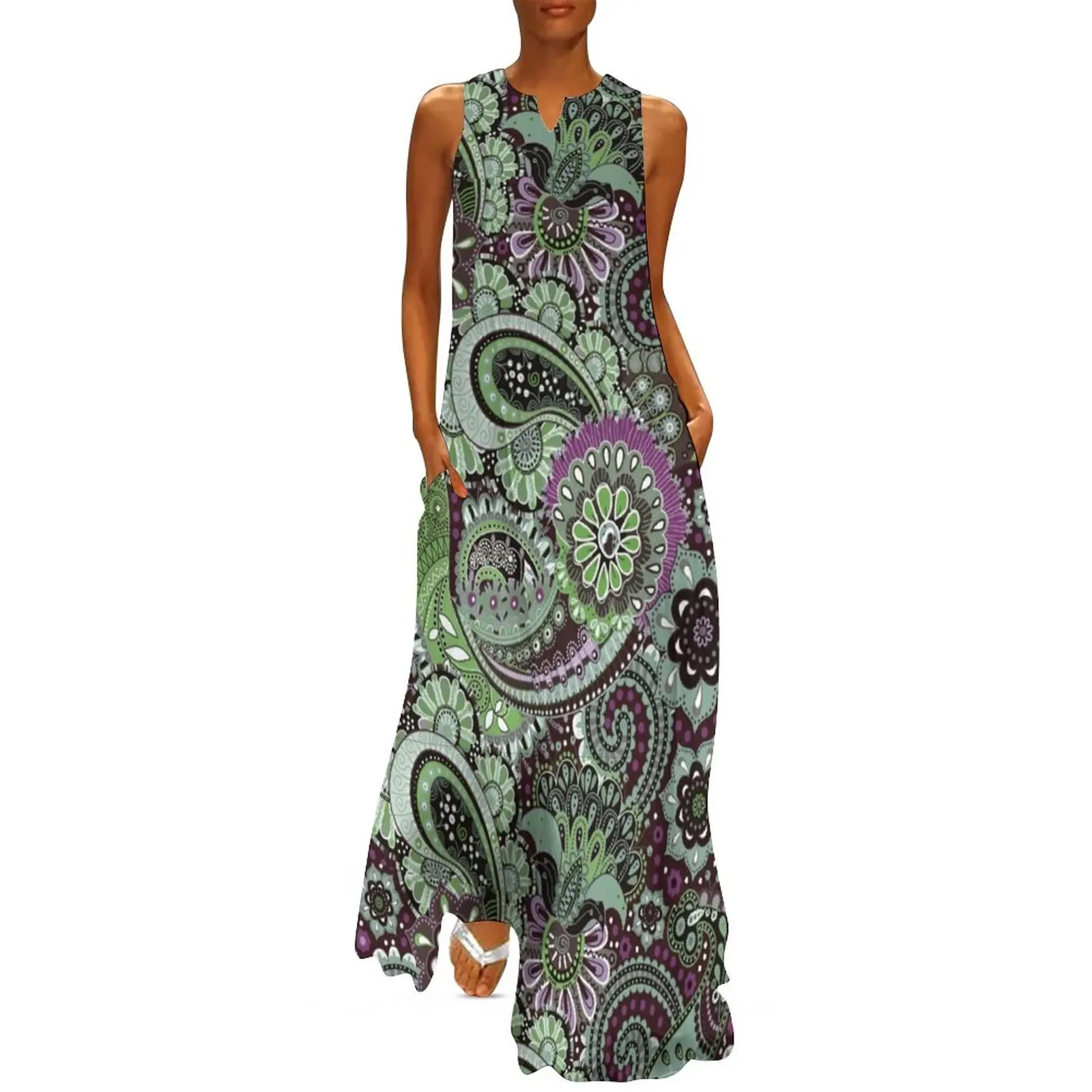 Retro Bohemian Print Dress Paisley Floral Kawaii Maxi Dress V Neck Printed Casual Long Dresses Korean Fashion Oversized Vestidos
Retro Bohemian Print Dress Paisley Floral Kawaii Maxi Dress V Neck Printed Casual Long Dresses Korean Fashion Oversized Vestidos