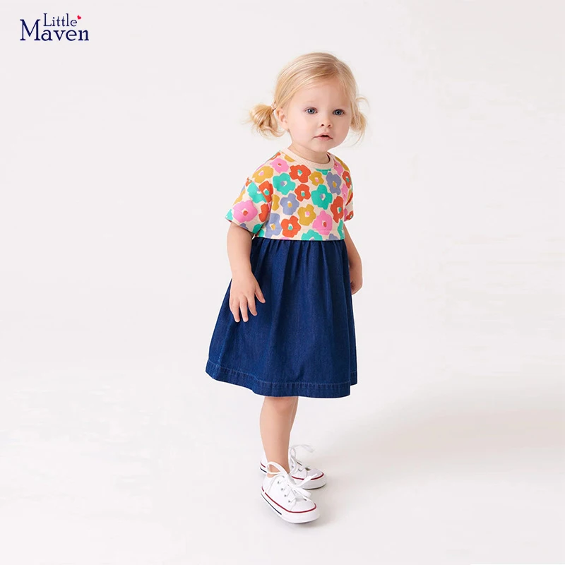 Летние женские платья Little maven с цветочным рисунком, Новые Платья с цветочным рисунком для девочек, комбинированное платье, одежда для девочек
Летние женские платья Little maven с цветочным рисунком, Новые Платья с цветочным рисунком для девочек, комбинированное платье, одежда для девочек