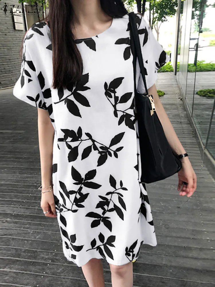 ZANZEA Fashion Summer Sundress Women O Neck Short Sleeve Floral Print Dress Vintage Casual Loose Knee-length Vestido Robe Femme
ZANZEA Fashion Summer Sundress Women O Neck Short Sleeve Floral Print Dress Vintage Casual Loose Knee-length Vestido Robe Femme