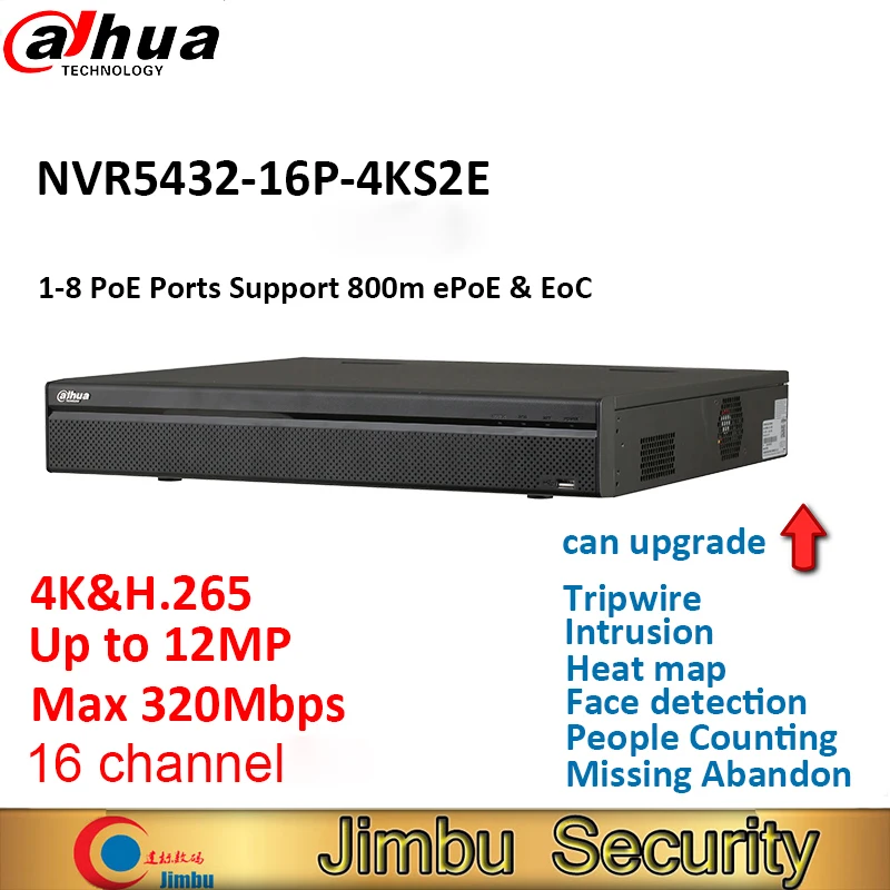 Dahua Multiple Language P2P 4K DVR video Recorder NVR5432-16P-4KS2E 16CH 16PoE nvr tripwire intrusion security camera system
Dahua Multiple Language P2P 4K DVR video Recorder NVR5432-16P-4KS2E 16CH 16PoE nvr tripwire intrusion security camera system