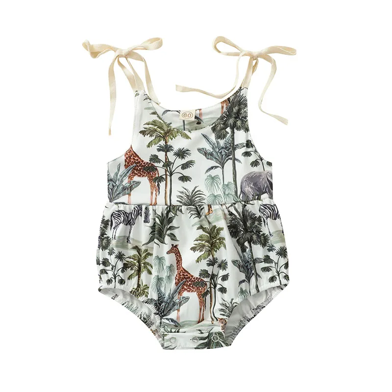 Toddler Baby's Clothes Forest Animal Print Romper Girls Sleeveless O-neck Short Sling Jumpsuit For Summer Children's Clothing
Toddler Baby's Clothes Forest Animal Print Romper Girls Sleeveless O-neck Short Sling Jumpsuit For Summer Children's Clothing