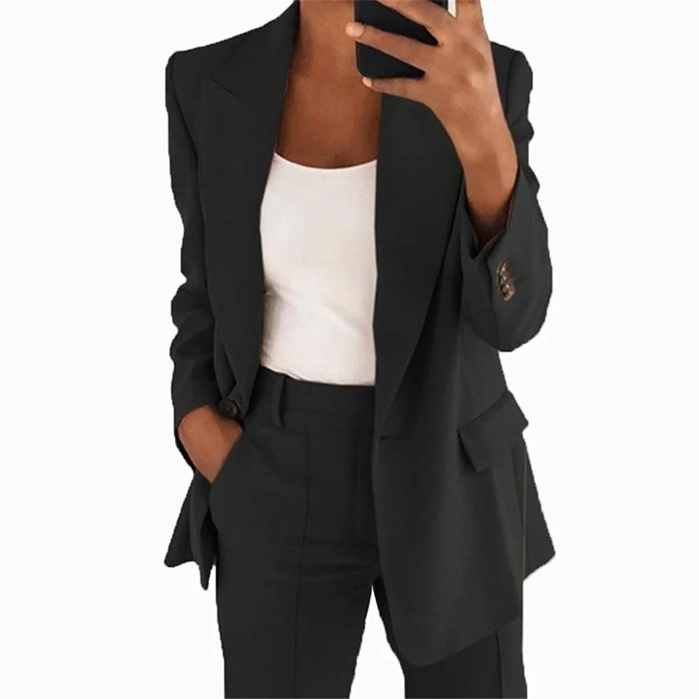 2022 autumn and winter new fashion lapel slim cardigan temperament solid color suit jacket women
2022 autumn and winter new fashion lapel slim cardigan temperament solid color suit jacket women