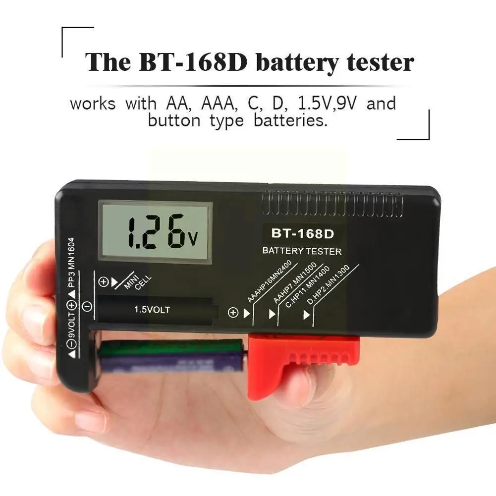 1pcs Portable Digital Display No. 5/7 9v Battery Power Tester Battery Voltage Tester For 9v/d Type/c Type/aa/aaa/button Bat G1l6
1pcs Portable Digital Display No. 5/7 9v Battery Power Tester Battery Voltage Tester For 9v/d Type/c Type/aa/aaa/button Bat G1l6