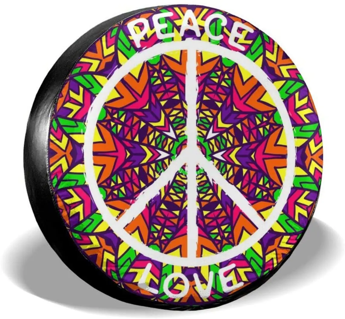 Peace Sign Spare Tire Cover Waterproof Dust-Proof UV Sun Wheel Tire Cover Fit for Jeep,Trailer, RV, SUV and Many Vehicle 15 Inch
Peace Sign Spare Tire Cover Waterproof Dust-Proof UV Sun Wheel Tire Cover Fit for Jeep,Trailer, RV, SUV and Many Vehicle 15 Inch