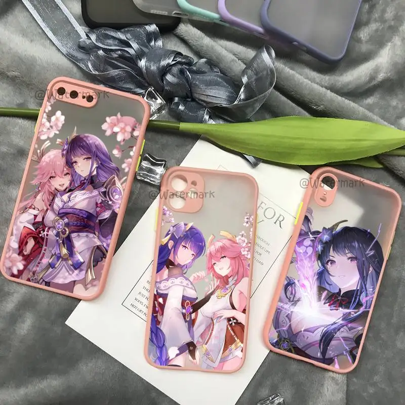Genshin Impact Raiden Shogun Phone Case For IPhone 13 12 11 Pro Mini Max Xs Xr X 8 7 Plus Pink Matte Translucent Coque
Genshin Impact Raiden Shogun Phone Case For IPhone 13 12 11 Pro Mini Max Xs Xr X 8 7 Plus Pink Matte Translucent Coque