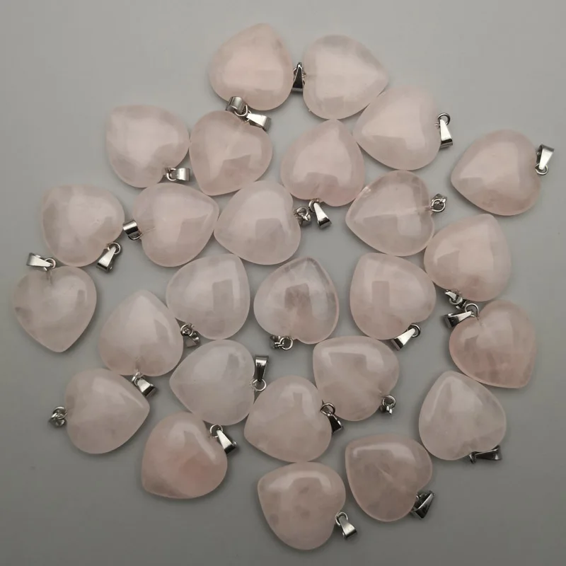 fashion new Rose Quartz heart Natural stone pendant for Jewelry making Stainless steel hook 50pc charm accessories Free shipping 
fashion new Rose Quartz heart Natural stone pendant for Jewelry making Stainless steel hook 50pc charm accessories Free shipping