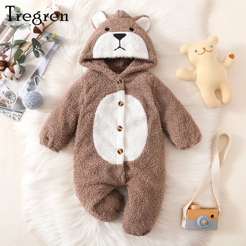 Детский комбинезон для новорожденных Tregren, комбинезон с капюшоном и длинным рукавом с мультяшным медведем и пуговицами, Весенняя детская од...
Детский комбинезон для новорожденных Tregren, комбинезон с капюшоном и длинным рукавом с мультяшным медведем и пуговицами, Весенняя детская од...