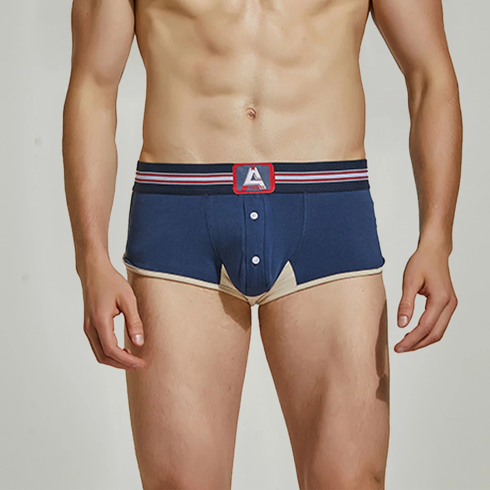 2022 Brand Man Sexy Boxer Short Patchwork Underwear Men Button Pouch Panties Low Waist Boxer Briefs Breathable Underpants
2022 Brand Man Sexy Boxer Short Patchwork Underwear Men Button Pouch Panties Low Waist Boxer Briefs Breathable Underpants