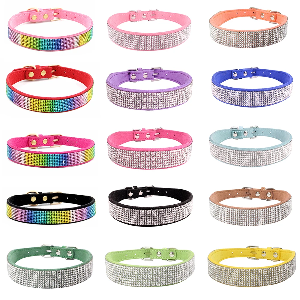 Bling Rhinestone Pet Dog Collars for Small Medium Dogs Cats Adjustable PU Leather Pug Collar Chihuahua Yorkshire Dog Accessories
Bling Rhinestone Pet Dog Collars for Small Medium Dogs Cats Adjustable PU Leather Pug Collar Chihuahua Yorkshire Dog Accessories