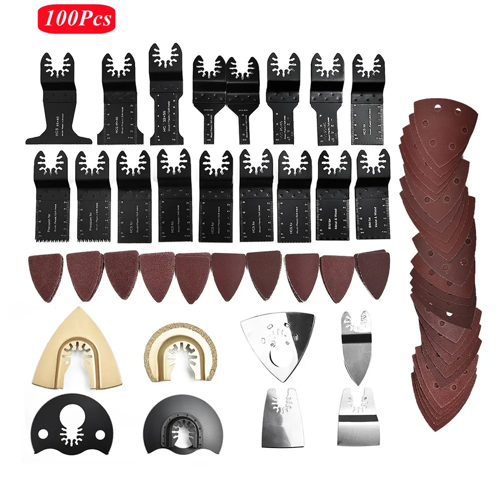 100Pcs Oscillating Multifunctional Saw Blade Cutting For Makita Dewalt Bosch Ryobi Fein Multimaster Ridgid Black&Decker Dremel
100Pcs Oscillating Multifunctional Saw Blade Cutting For Makita Dewalt Bosch Ryobi Fein Multimaster Ridgid Black&Decker Dremel