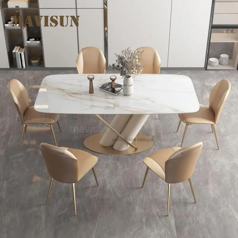 Italian Light Luxury Rock Board Dining Table Large And Small Apartment Household Modern Simple High-End Rectangular Kitchen Set
Italian Light Luxury Rock Board Dining Table Large And Small Apartment Household Modern Simple High-End Rectangular Kitchen Set