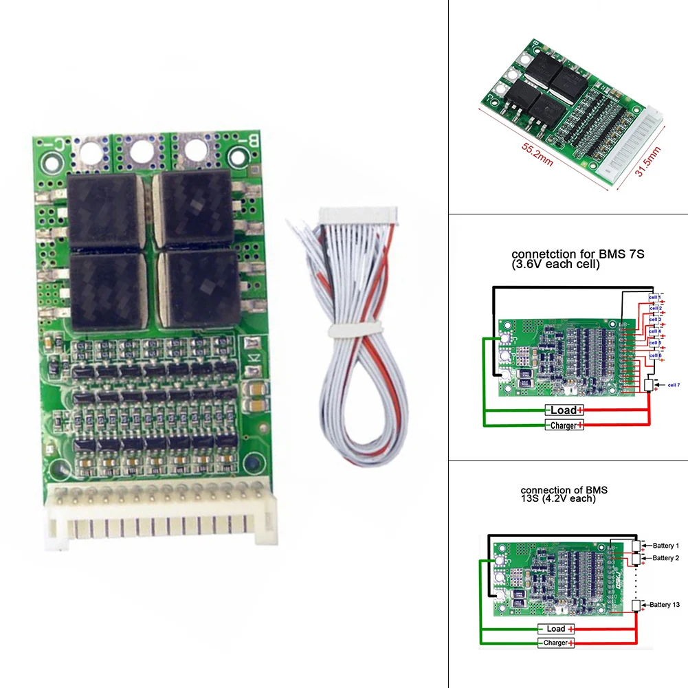 24V 36V 48V PCB Board Replacement Spare Parts Protection Accessories BMS 6S-13S 25A Battery Pack Equalizer Board
24V 36V 48V PCB Board Replacement Spare Parts Protection Accessories BMS 6S-13S 25A Battery Pack Equalizer Board