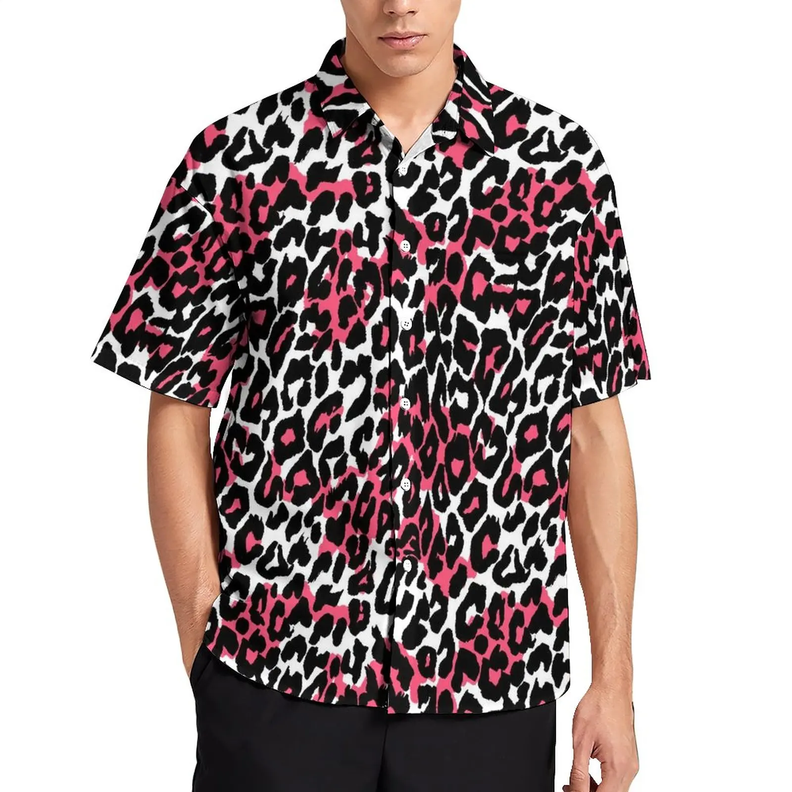 Pink Leopard Blouses Male Animal Skin Print Casual Shirts Hawaiian Short-Sleeved Graphic Novelty Oversized Beach Shirt Gift Idea
Pink Leopard Blouses Male Animal Skin Print Casual Shirts Hawaiian Short-Sleeved Graphic Novelty Oversized Beach Shirt Gift Idea
