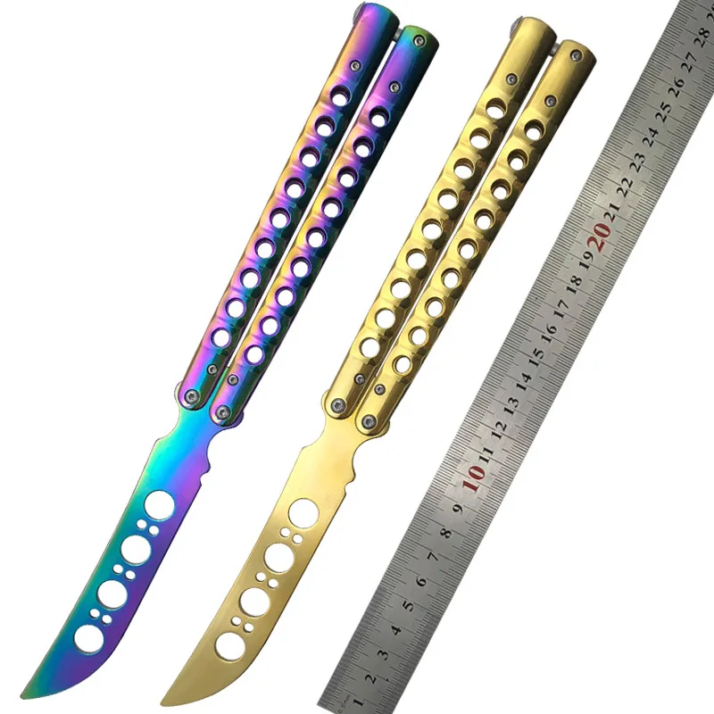 Portable Butterfly Four-Hole Extended Butterfly Practice Knife Training Knife All-Steel Unedged Knives Outdoor Trainer Game
Portable Butterfly Four-Hole Extended Butterfly Practice Knife Training Knife All-Steel Unedged Knives Outdoor Trainer Game