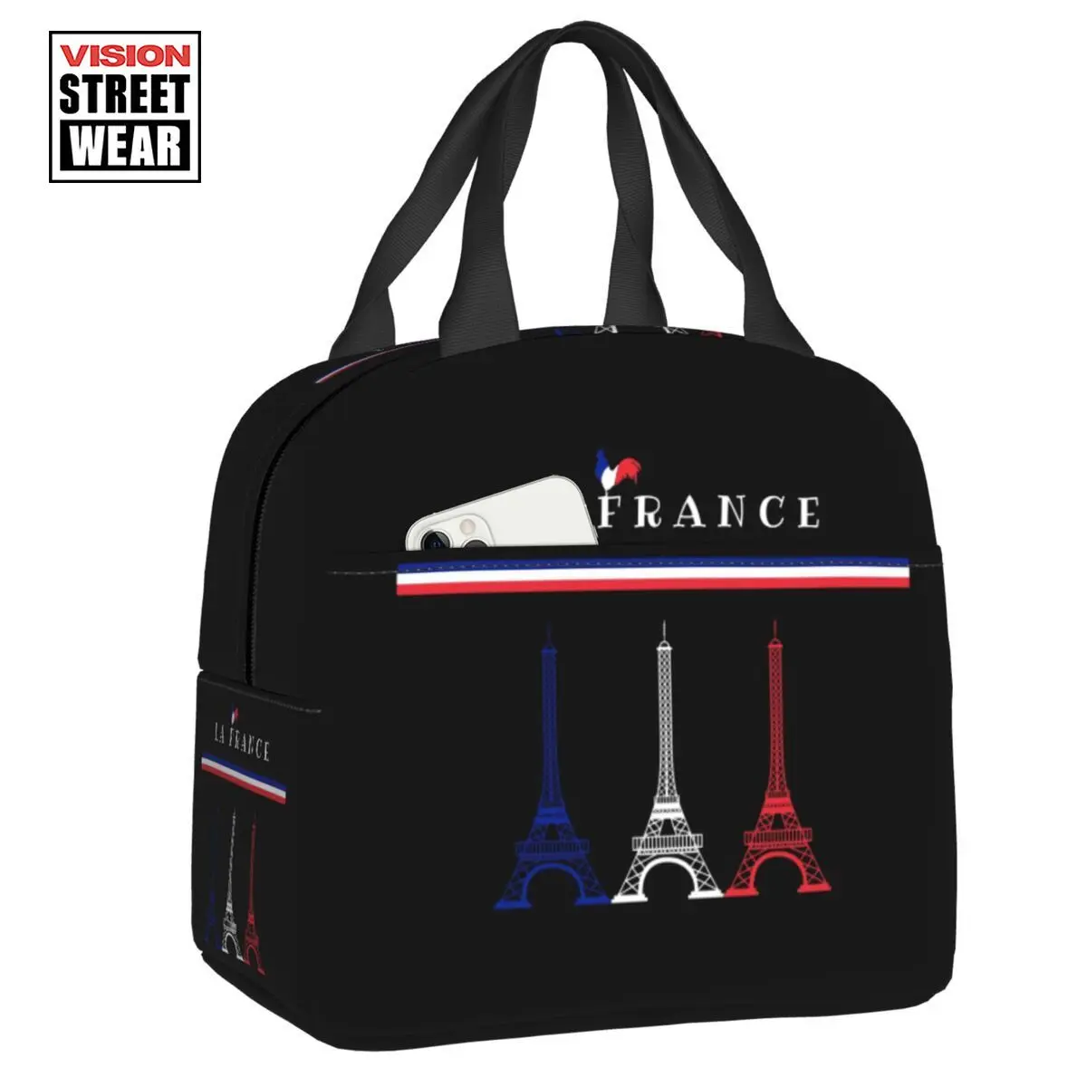 2023 New La France Flag Insulated Lunch Bags For School Office French Eiffel Tower Portable Cooler Thermal Lunch Box Women Kids
2023 New La France Flag Insulated Lunch Bags For School Office French Eiffel Tower Portable Cooler Thermal Lunch Box Women Kids