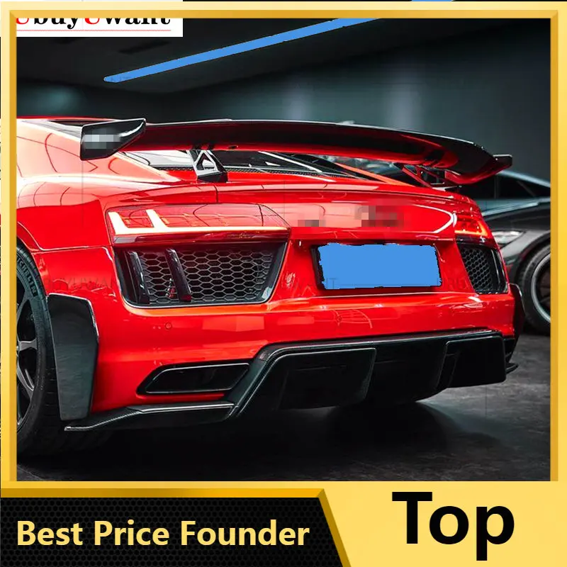 

For Audi R8/TT/TTS/TTRS/S3/S4/S5/S6/S7/S8 GT Wing Real Carbon Fiber Rear Trunk Spoiler Car Tail Wing Decoration 2017+