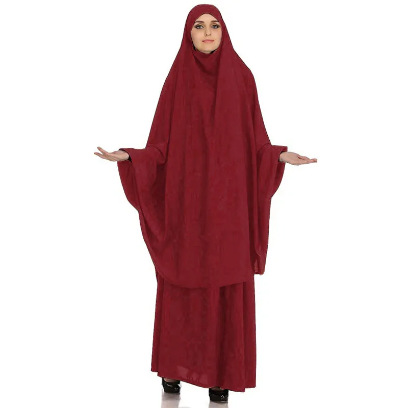 Women 2 Piece Set Hooded Muslim Dress Eid Prayer Garment Jilbab Abaya Long Khimar Full Cover Ramadan Gown Abayas Islamic Clothes 
Women 2 Piece Set Hooded Muslim Dress Eid Prayer Garment Jilbab Abaya Long Khimar Full Cover Ramadan Gown Abayas Islamic Clothes
