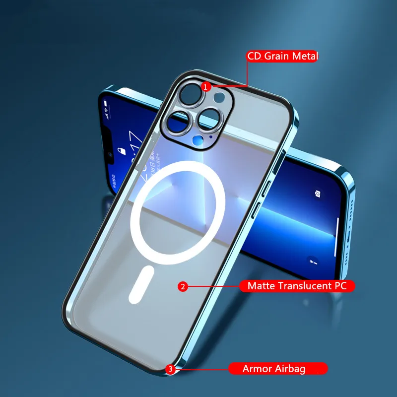 Matte Translucent Hard PC For Magsafe Magnetic Wireless Case For iPhone 14 Pro Max Plus 13 Snap Button Metal Bumper Armor Cover
Matte Translucent Hard PC For Magsafe Magnetic Wireless Case For iPhone 14 Pro Max Plus 13 Snap Button Metal Bumper Armor Cover