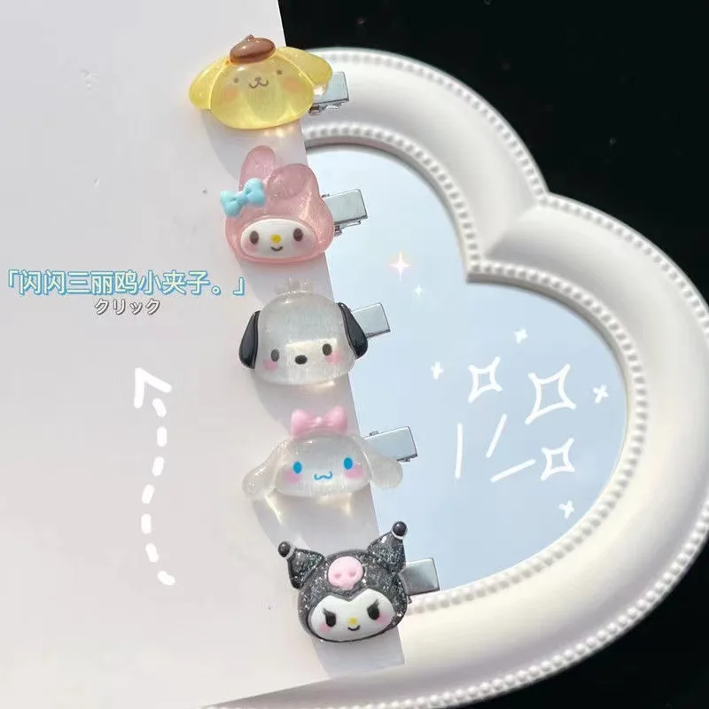 Kawaii Sanrio My Melody Kuromi Hair Accessories Anime Cute Cinnamoroll Pachacco Girly Heart Cartoon Hairpin Toy for Girls 
Kawaii Sanrio My Melody Kuromi Hair Accessories Anime Cute Cinnamoroll Pachacco Girly Heart Cartoon Hairpin Toy for Girls
