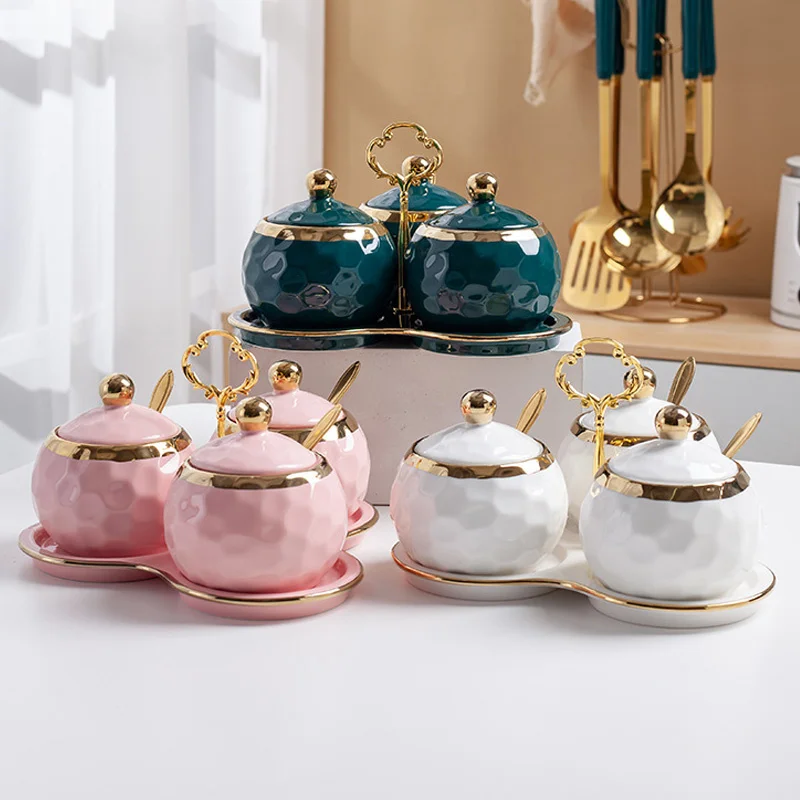 seasoning Ceramic pot set full set of light luxury seasoning bottle salt shaker MSG storage jar seasoning box kitchen supplies
seasoning Ceramic pot set full set of light luxury seasoning bottle salt shaker MSG storage jar seasoning box kitchen supplies