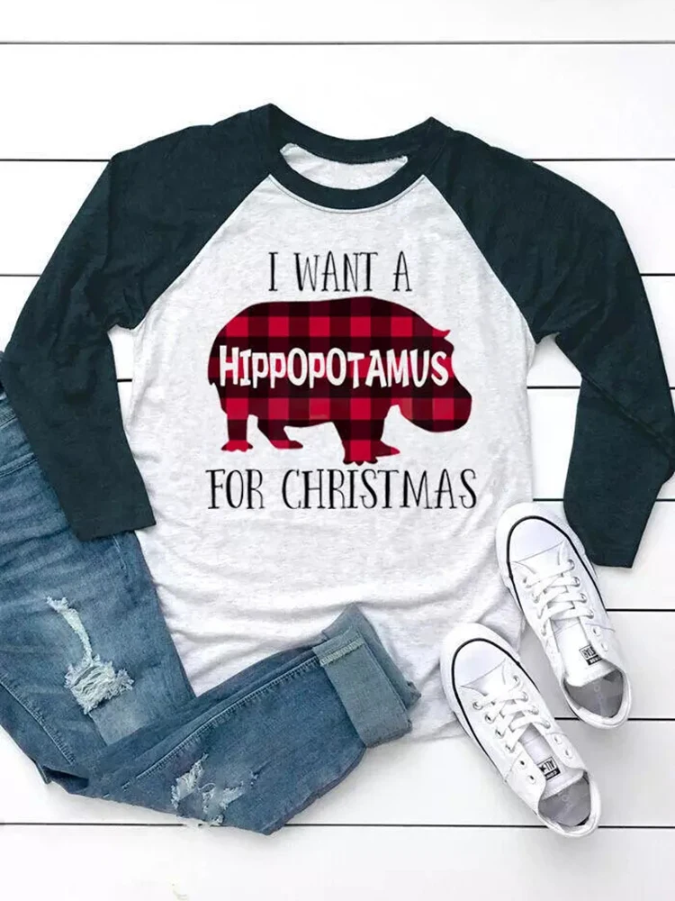 I Want A Plaid Hippopotamus for Christmas T-Shirt Summer Print Short Sleeve Fashion Loose Pullover Tops
I Want A Plaid Hippopotamus for Christmas T-Shirt Summer Print Short Sleeve Fashion Loose Pullover Tops