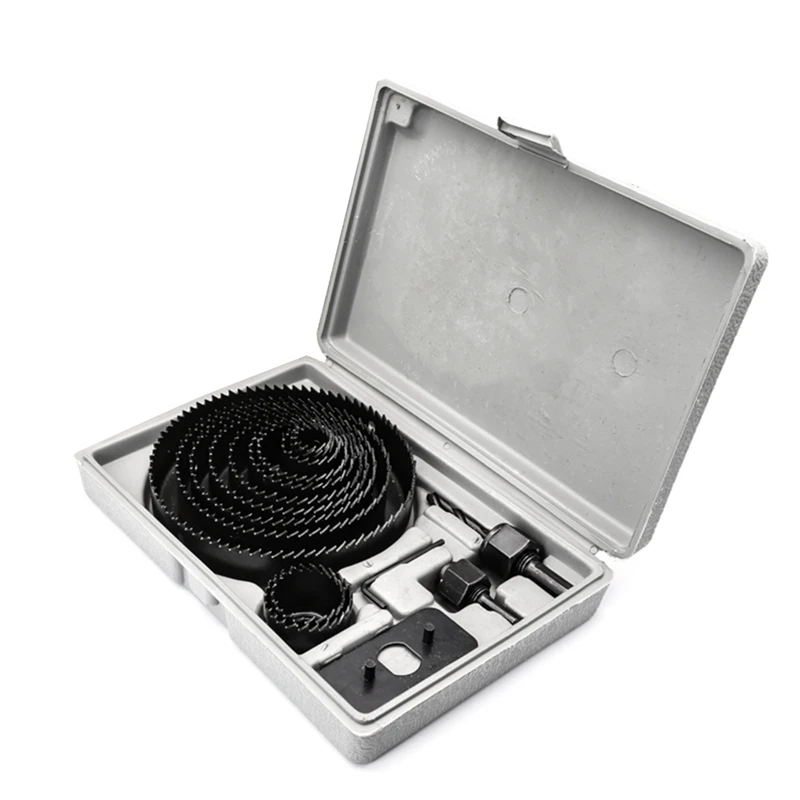 16Pcs Hole Saw Kit Carbon Steel Hole Saw Kit 3/4Inch To 5Inch(19-127Mm) Saw Blades, For Wood,Plastic,PVC And Drywall
16Pcs Hole Saw Kit Carbon Steel Hole Saw Kit 3/4Inch To 5Inch(19-127Mm) Saw Blades, For Wood,Plastic,PVC And Drywall