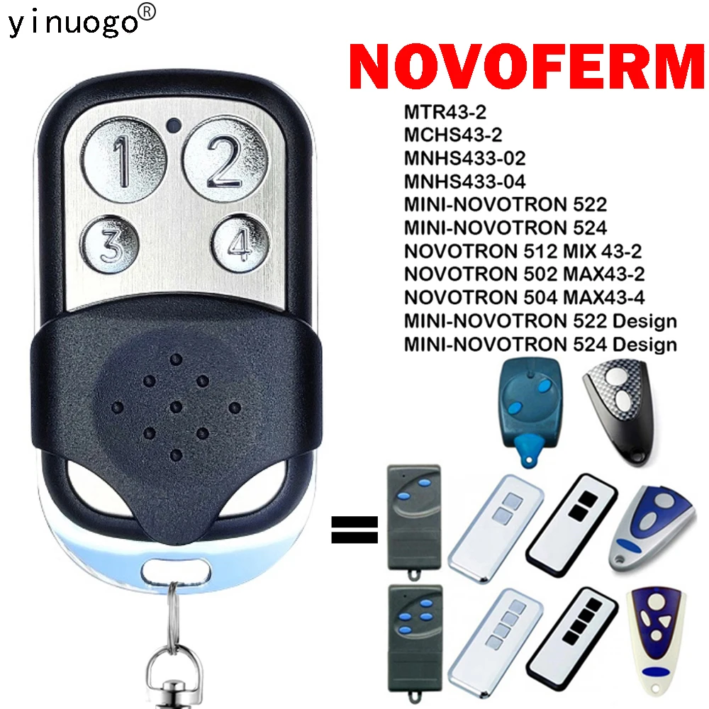 NOVOFERM NOVOTRON 512 502 504 MIX43-2 302 304 Remote Control Garage Door Opener 433.92mhz Rolling Code NOVOFERM MNHS433-02/04
NOVOFERM NOVOTRON 512 502 504 MIX43-2 302 304 Remote Control Garage Door Opener 433.92mhz Rolling Code NOVOFERM MNHS433-02/04
