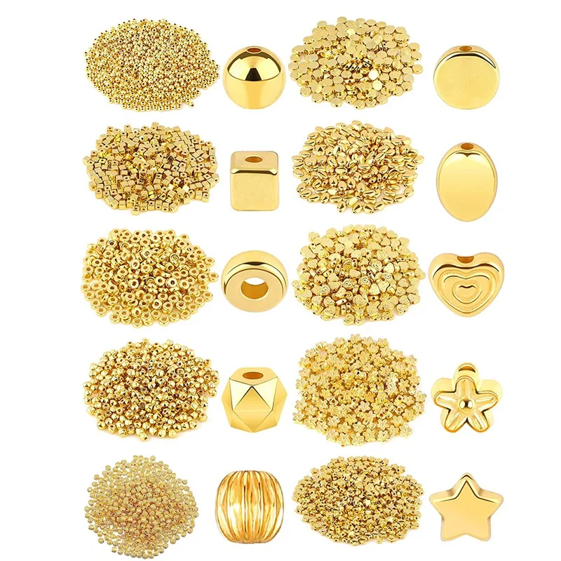 1500Pcs 10 Styles Gold Spacer Beads Assorted Jewelry Making Loose Beads For DIY Bracelet Necklace Earring Craft Making
1500Pcs 10 Styles Gold Spacer Beads Assorted Jewelry Making Loose Beads For DIY Bracelet Necklace Earring Craft Making