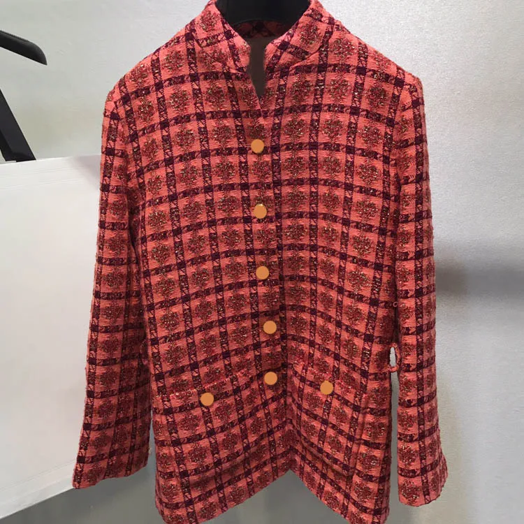 High-end Plaid Tweed Coats for Women Fashion Casual Coat Top Quality 3D Cut Stand Collar Long Sleeve Wool Coats Lady Winter 2021
High-end Plaid Tweed Coats for Women Fashion Casual Coat Top Quality 3D Cut Stand Collar Long Sleeve Wool Coats Lady Winter 2021